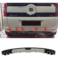 Fiat Fiorino Gri Difüzör 4 Krom Egzoz Görünümlü Difizör Arka Ek Body Kit