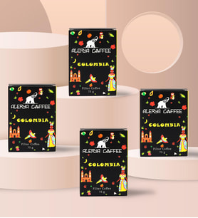 4'lü Alerya Coffee Colombia Filtre Kahve Hediye Seti