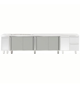 Electrolux Professional Evyeli Üst Tabla Altı İçin Dolap, Kayar Kapılı - 2400 Mm - Modular Line TEL2S24