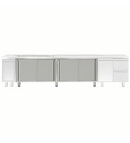 Electrolux Professional Evyeli Üst Tabla Altı İçin Dolap, Kayar Kapılı - 2400 Mm - Modular Line TEL2S24