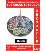 Özel Yüksek Kalite Dekoratif Hediyelik Yoga Chakra Meditasyon Pozitif Enerji OBSİDİAN TAŞI Tütsülük
