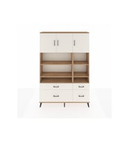 Arges Dolap 10 Raflı 4 Çekmeceli 3 Kapaklı 132x30x195 Çam-Aytaşı/Aytaşı