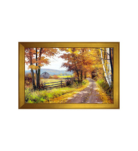 Manzara Temalı Kanvas Tablo 50 x 70 cm Gold Çerçeve