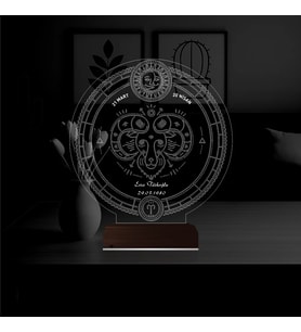 Luvivia Astroloji Koç Burcu Kişiye Özel 3D Lamba - Masa Gece Lambası
