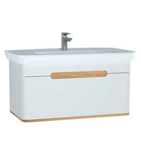 VitrA Sento Lavabo Dolabı 100 cm Tek Çekmeceli Mat Beyaz 60814