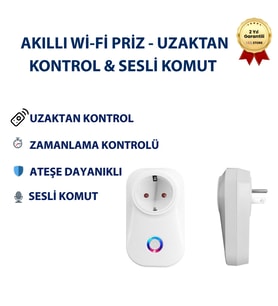 AP001 Akıllı Wi-Fi Priz, Uzaktan Kontrol & Sesli Komut