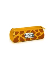CORAL HIGH 31062 SARI ZÜRAFA DESENLİ ÜÇ BÖLMELİ KALEM ÇANTASI