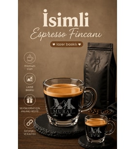 Kişiselleştirilebilir Lav Cozy Cam Espresso Fincanı