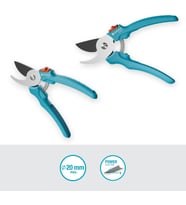 Gardena Easycut Bahçe Makası, Bypass Kesimi, 20 Mm Kesme Çapı, Ergonomik Saplar, Powercoating Bıçakl