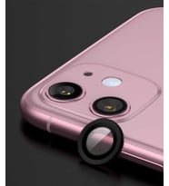 Apple Apple iPhone 11 Kamera Lens Koruyucu HD Kalite Çerçeveli Tempered Glass Cam (Siyah)