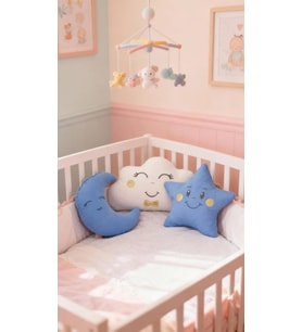 Baby Clime, Bebek Uyku Arkadaşı Yastık Seti – 3 Parça (Mavi)