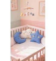 Baby Clime, Bebek Uyku Arkadaşı Yastık Seti – 3 Parça (Mavi)