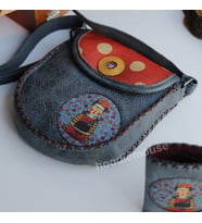 Mavi Frida Çapraz Örgülü Kol Çantası Etnik Bohem Style - Petrol