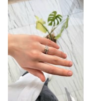 Kadın Zrikon Taşlı Tiffany Kubik Kesim Tasarım Yüzük