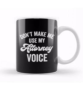 KAttorney Lawyer Funny Gift Voice Loud Bar Exam Graduate Promotion upa Bardak Porselen