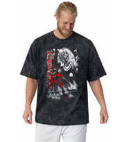 Iron Maiden Rock Metal Müzik Grubu Baskılı Unisex Oversize Vintage Yıkamalı Tişört