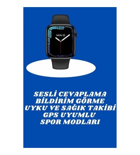 Mey İthalat® Akıllı Saat Nabız Ölçebilen Adımsayar Kalori Hesaplama Tema Değiştirme GPS Uyumlu