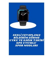 Mey İthalat® Akıllı Saat Nabız Ölçebilen Adımsayar Kalori Hesaplama Tema Değiştirme GPS Uyumlu