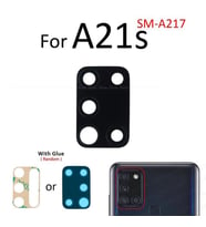 Tkgz Samsung Galaxy A21S Arka Kamera Camı Lens Yapışkanlı