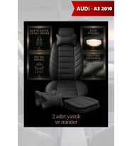 audi a3 2010 Koltuk ve Kılıf uyumlu Siyah Yastık Lüks Minder 2 Minder 2 Yastık