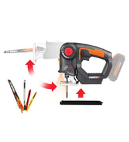 WORX WX550.9 20Volt Profesyonel Dekupaj ve Tilki Kuyruğu Testere (Akü Dahil Değildir)