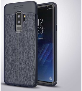 Samsung Galaxy S9 Plus Kılıf Esnek Pu-Deri Leather-Pu Serisi Protected Case (Lacivert)