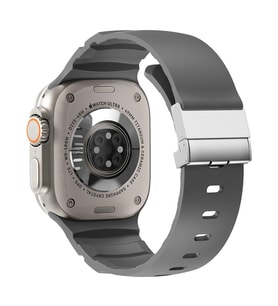 Lexroo Watch 10 46mm KRD-145 Metal Tokalı Silikon Kordon - Gri