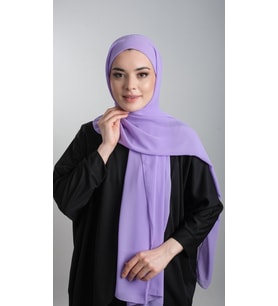 Mor Pratik Hazır Geçmeli Şal Şifon Boru Boneli 3001_46