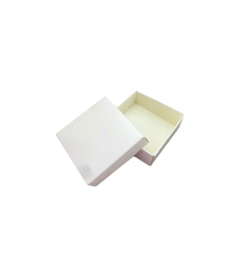 Komple Karton Kutu Mermer Desenli 8X8X3 CM (50 Adet)  Krem