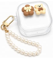 Lexroo Samsung Galaxy Buds 4 / Buds 4 Pro ile Uyumlu Teddy 3D Ayıcıklı Şeffaf Kulaklık Kılıfı