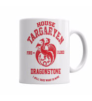 Game of thrones House  Targaryen    Kupa Bardak Porselen