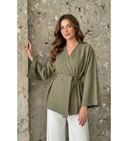 Kadın Kuşaklı Kimono 1177 (Haki)