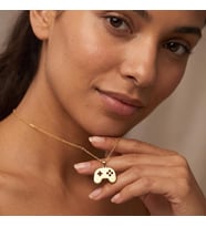 Kişiye Özel 925 Ayar Gümüş Minimal Oyun Kolu Kolye (Gold)