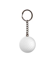 Zekupp Golf Topu Anahtarlık, El Yapımı İsimli Anahtarlık, Hediyelik Anahtarlık, 2 Renk Seçeneği: Beyaz Kırmızı, El Yapımı Metal Anahtarlık