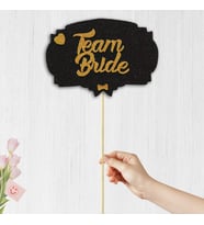 Team Bride Konuşma Balonu Çubuğu - Siyah & Altın