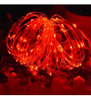 VIP 10 METRE PİLLİ KIRMIZI LED IŞIK KIRMIZI PİLLİ IŞIK BATTERY RED LED LİGHT YILBAŞI AĞACI IŞIĞI