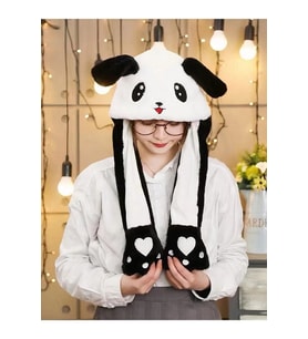 Panda Işıklı Kulakları Kalkan Şapka