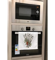 Valerine Life El Kurulama Havlusu 30x50cm Mutfak, Fırın için Pamuklu Emici Damalı Sofra