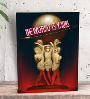 BK Gift The World Is Yours Tasarımlı Dekoratif Mini Kanvas Tablo 15x20cm-1