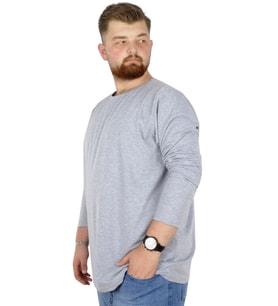Mode XL Büyük Beden Erkek Tshirt Likralı Bisiklet Yaka 20102 Grimelanj