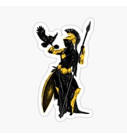 Athena Silhouette Sticker 19CM Etiket Yapıştırma