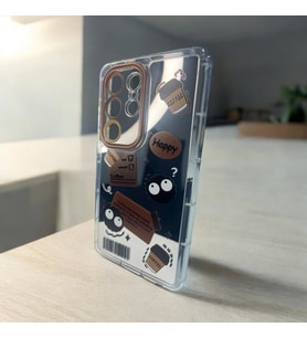 İphone 15 Pro 3d Digital Baskılı Aynalı Darbe Emici Tam Koruma Şeffaf Mika Telefon Kılıfı