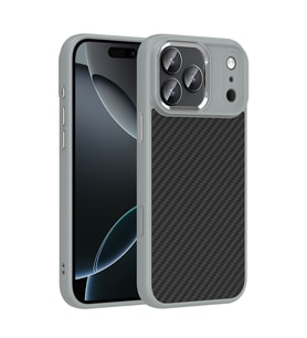 Apple iPhone 17 Pro Kılıf M-Safe Şarj Özellikli Karbon Fiber Dizayn Truva Kapak