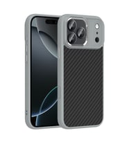 Apple iPhone 17 Pro Kılıf M-Safe Şarj Özellikli Karbon Fiber Dizayn Truva Kapak