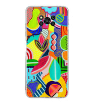 PrintiFy Xiaomi Poco X3 ile Uyumlu 1mm Slim Fit Retro Colors 6 Baskılı Şeffaf  Kılıf