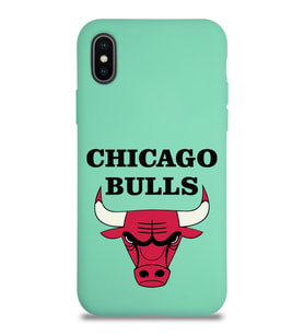 Apple iPhone XS Max  Lansman Kılıf Chicago Bulls Tasarımlı Altı Kapalı İçi Kadife Kaplı  Kapak (Şeffaf)