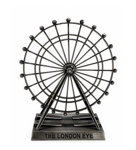 Vintage Metal İngiltere London Eye Biblo Antik Bronz 21 Cm