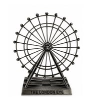Vintage Metal İngiltere London Eye Biblo Antik Bronz 21 Cm