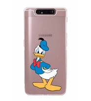 Samsung Galaxy A80  Kamera Korumalı  Kapak Donald Duck Tasarımlı  Şeffaf Kılıf
