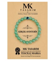 MK TASARIM GERÇEK AVENTURİN TAŞI BİLEKLİK MK.7000.845- RAHATLIK-DİNGİNLİK-ENERJİ- STRES BİLEKLİĞİ